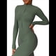 thumbnail image 3 of Mono de Entrenamiento de Larga para Mujer, con Cremallera, Pantalón y Mono Ajustado. Verde Tropical L, 3 of 10