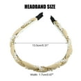 thumbnail image 2 of Unique Bargains Rhinestone Pearl Wrap Fabric Headband Faux Pearl Headband Women Hairband Khaki, 2 of 7