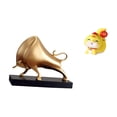 thumbnail image 1 of Estatua de toro abstracta,Escultura de toro decoración del hogar Figura de buey decorativa,Estatua de serpiente de dibujos animados,Estatua de serpiente de dibujos animados,decoración Feng, 1 of 8