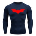 thumbnail image 3 of Camiseta de compresión Shemd de manga larga para hombre, protección solar, segunda capa, secado rápido, Fitness, deporte, Rashgarda, culturismo, 3 of 5