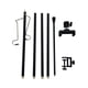 thumbnail image 3 of Poste de lámpara para acampar, soporte para linterna portátil, liviano y desmontable con gancho para acampar al aire libre, gancho doble de 4 secciones (sin cabeza esférica) YUNYI BRAND Deportes, 3 of 8