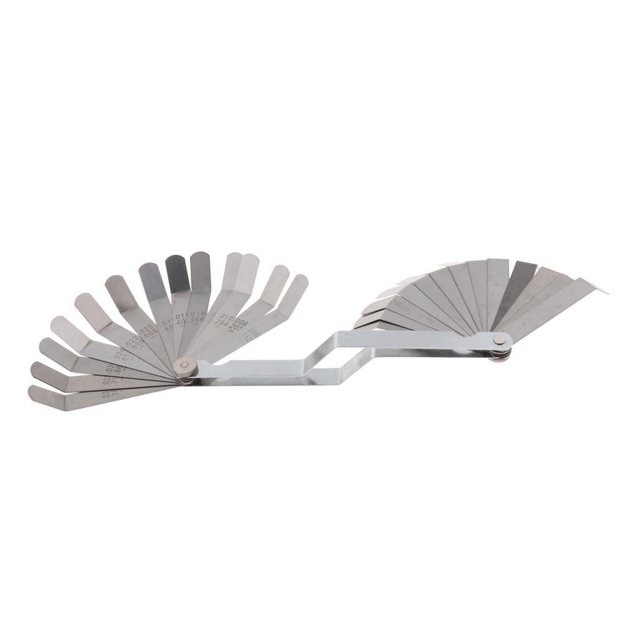 Kenally 26 Offset Bent Feeler Gauge Inch Metric Dual Measurements Marked Medidores de medidas dimensionales