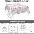 thumbnail image 6 of Pink Floral Tablecloth Square 60 x 60 Inch Light Pink Chinoiserie Floral Table Cloth Polyester Fabric Vintage Spring Summer Flowers Farmhouse Table Cover for Home Kitchen Party Picnic Outdoor Decor, 6 of 6