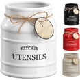 thumbnail image 1 of Soporte para utensilios Barnyard Designs Ceramic Farmhouse White, 1 of 9