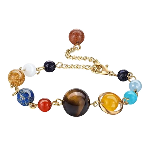 Pulsera del sistema solar, joyería, regalos decorativos para niñas y hombres, dije de galaxia. Estilo E