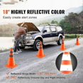thumbnail image 2 of Safety Cones, 4 Pack 18 Inch Collapsible Traffic Cones, Construction Cones With Reflective Collars, Wide Base And A Stor Walkbee A B, 2 of 4