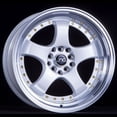 thumbnail image 1 of For 17x9 inch (1 Single Wheel Only) JNC Wheels - 17" JNC017 Pearl White Machined Lip Gold Rivet Rim - 5x100/5x114.3 JNC Wheels-24307144902, 1 of 2