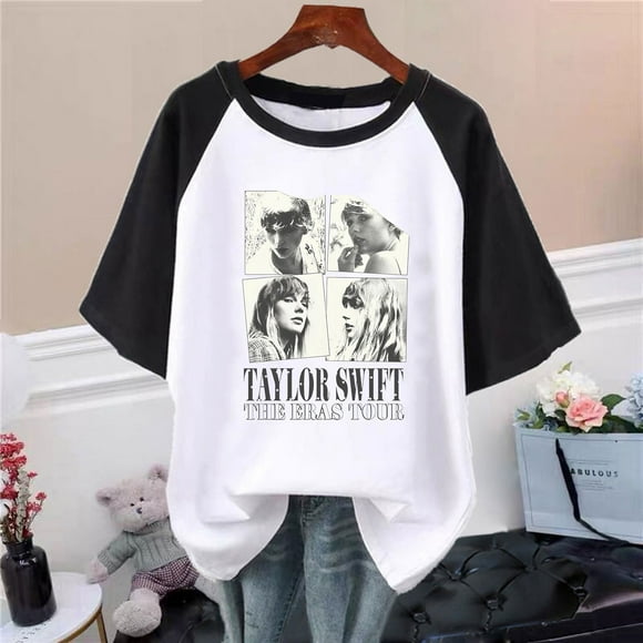TayIor Swft Concert Music Album Womens Tshirts Tay Eras Tylor Shirts Women Singer Fans Short Sleeve T-shirts Music Tay Lover Gifts Printed Tees Tops TKFASHION White M