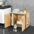 thumbnail image 2 of Cat Litter Box Furniture Hidden with Top Opening, Spacious Wooden Cat Washroom Litter Box Enclosure with Removable Divider Fit Most of Litter Box, 2 of 9