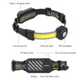 thumbnail image 4 of Faro LED portátil recargable impermeable rojo COB faro de inundación brillante XPG lámpara cuentas para correr de noche al aire libre ciclismo pesca camping, 4 of 10