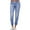 Light Blue, variant on Puntoco Clearance Women Autumn Elastic Plus Loose Denim Casual Drawstring Plus Cropped Jeans Black M(M