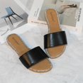 thumbnail image 6 of COM STAR Women’s Flat Slide Sandals Open Toe Casual Slip-On Summer Slides for Daily and Vacation Wear, 6 of 6