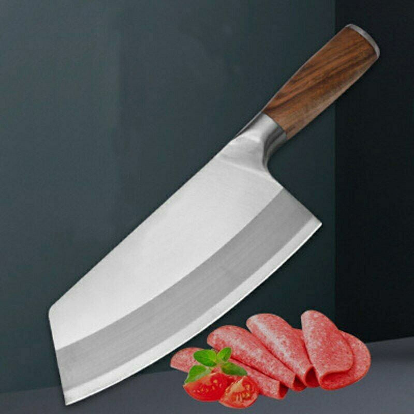 Town 47424 9 Large Meat Cleaver w/ Wood Handle, Stainless Steel