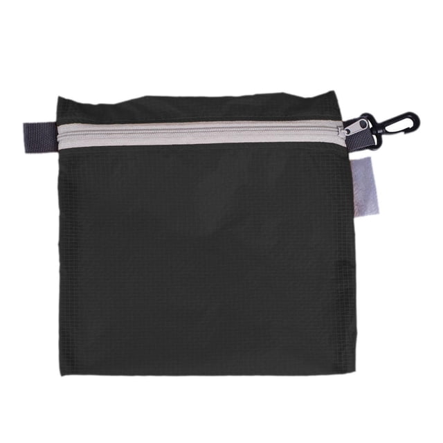 Bolso pequeño multiusos para guardar objetos pequeños, bolso de mano de nailon, pequeño para accesorios, estuche para lápices, para teléfono móvil, negro