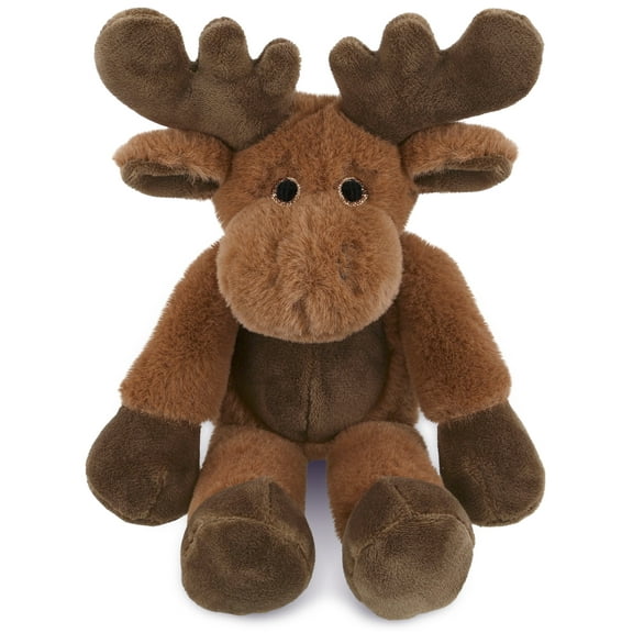 DolliBu Plush Moose Stuffed Animal - Soft Huggable Long Leg Moose, Adorable Playtime Plush Toy, Cute Wild Life Cuddle Gift, Super Soft Plush Doll Animal Toy for Kids and Adult - 10.5 Inches