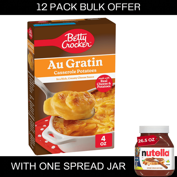 Betty Crocker Au Gratin Casserole Potatoes, Made with Real Cheese, 4 oz Box