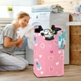 thumbnail image 5 of Yayeee Freestanding Laundry Hamper with Handle Collapsible Large Storage Basket for Clothes, Love Connection, 5 of 7