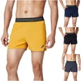 thumbnail image 1 of Men's Elastic Waist Drawstring Pocket Shorts, Quick Dry Athletic Joggers, Breathable Lightweight Running & Gym Workout, Casual Daily Wear, Summer Essentials,Yellow 2XL, 1 of 9