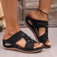 thumbnail image 6 of BADHUB Womens Orthopedic Sandals Arch Support Flip Flops Sandals Beach Outdoor Mesh Slides Sandal Summer Casual Boho Beach Shoes Black 37, 6 of 6