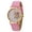 Silvery, variant on Top Pet Women Arabic Number Rose Flower Round Dial Faux Leather Band Quartz Wrist Watch