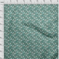 thumbnail image 4 of oneOone Georgette Viscose Dusty Teal Green Fabric Asian Suzani Sewing Craft Projects Fabric Prints By Yard 42 Inch Wide, 4 of 5