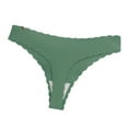 thumbnail image 2 of Seamless Underwear for Women No Show Wave Low Hipster Invisibles Cheeky Underwear Sexy Bikini Panties Dark Green M, 2 of 3