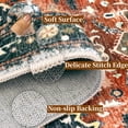thumbnail image 4 of Area Rugs for Living Room 6'x9', Yamaziot Washable Rug, Vintage Distressed Medallion Carpet with Rubber Backing, Non Slip Soft Floor Mat for Bedroom, Green Brown, 4 of 9