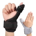 thumbnail image 3 of Férula para pulgar en espiga, estable, ligera y transpirable, para aliviar el dolor y el dolor de muñeca y pulgar, ideal para esguinces y tendinitis del túnel carpiano, talla única, color negro., 3 of 3
