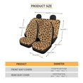 thumbnail image 3 of COEQINE Car Seat Covers Universal Fit Car Front Seat Protector & Back Bench Cover Full Set Pack of 4, Easy to Install Machine Washable, Light Tan Leopard Print, 3 of 3