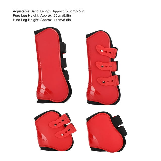 Bota ajustable para patas de caballo, un conjunto de botas para patas delanteras de caballo, equipo para montar a caballo, resultados impresionantes