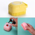 thumbnail image 4 of Baño Masaje Cepillo Jabón Champú Dispensador Perros Gatos Ducha Pet Grooming Peine Amarillo Zulema cepillo de baño, 4 of 7