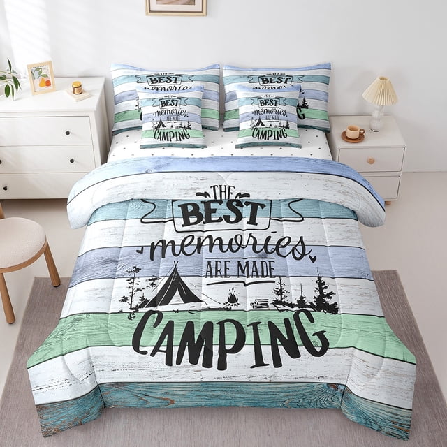 YST Ensemble de Douillette 7 Pcs, Règles de Camping, Style Rétro de Ferme, Format Simple