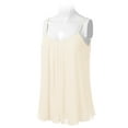 thumbnail image 2 of SSOULM INCH & FIT Women's Sleeveless Pleated Chiffon Layered Cami Tank Top Blouse with Plus Size Made in USA, 2 of 4
