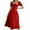 Red, variant on THDHVS Women's Casual Dresses,Summer Dresses for Women 2025,Fashion Women Summer Casual V-Neck Short Sleeve Solid Dress Red S