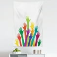 thumbnail image 1 of Colorful Tapestry, Lively Colored Silhouette of Hands Friendship Togetherness Future Themes, Fabric Wall Hanging Decor for Bedroom Living Room Dorm, 5 Sizes, Multicolor, by Ambesonne, 1 of 1