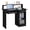 Black, variant on Alpinel Home Office Wood Computer Desk with Keyboard Tray and Drawers, Students Writing Table with Storage Drawers & Hutch, Modern PC Laptop Desk, Multifunctional Workstation, White