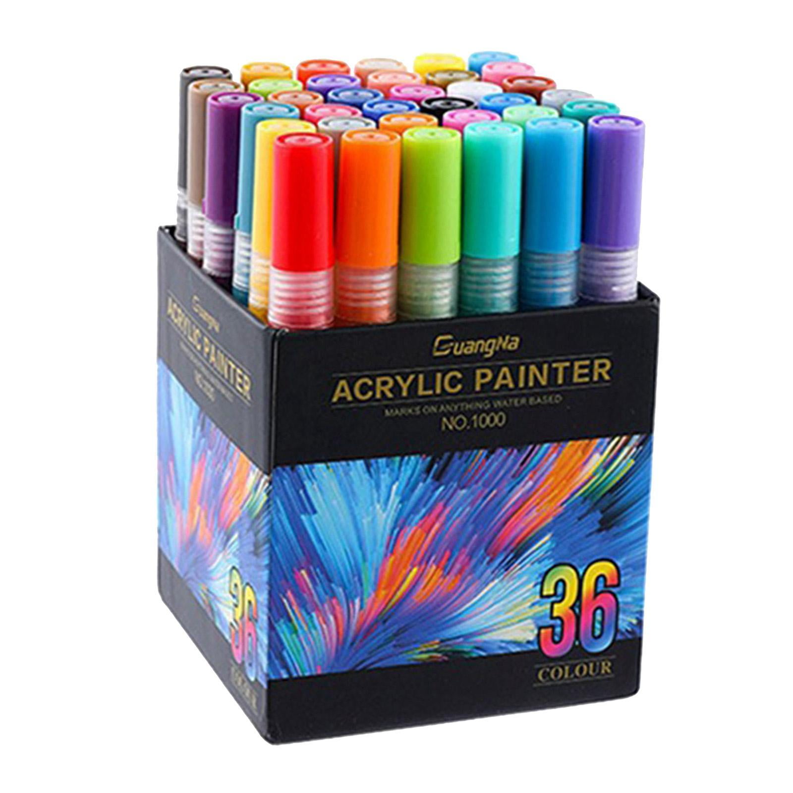 Axioma 12/15/24/36pcs Acrylic Paint Pens for Rock Painting, Stone, Ceramic, Wine Glass,