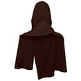 thumbnail image 4 of Hvyesh Adult Medieval Renaissance Hooded Cowl Scarf Shawl Cape Halloween Cosplay Costume Accessories, 4 of 4