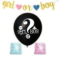 thumbnail image 2 of Youkk 1 Set Ballon Noir 36 Pouces avec Confettis Roses et Bleus Bannière de Ballon en Latex Rond Garçon Ou Fille Il Ou Elle Révélation de Genre Fête Ballon avec Confettis Roses et Bleus, 2 of 9