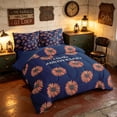 thumbnail image 2 of Manfei USA Flag King Bedding, 250th Anniversary Daisy Floral King Bed in a Bag, Navy Blue, Navy Reversible 7 Pieces, 2 of 6