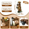 thumbnail image 2 of Synthetic Resin Cow Garden Statue with Solar Lantern Decorative Outdoor Cow Statue Fun Lawn Ornament for Yard Garden Patio Pathway, 2 of 11