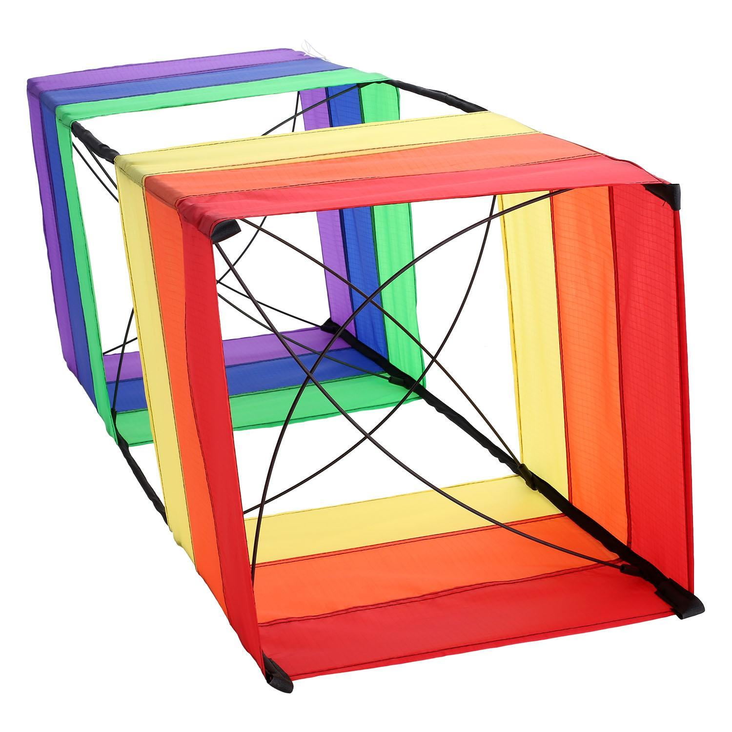 Rainbows Rectangle Box Kite for Kids and Adults Outdoor Games
