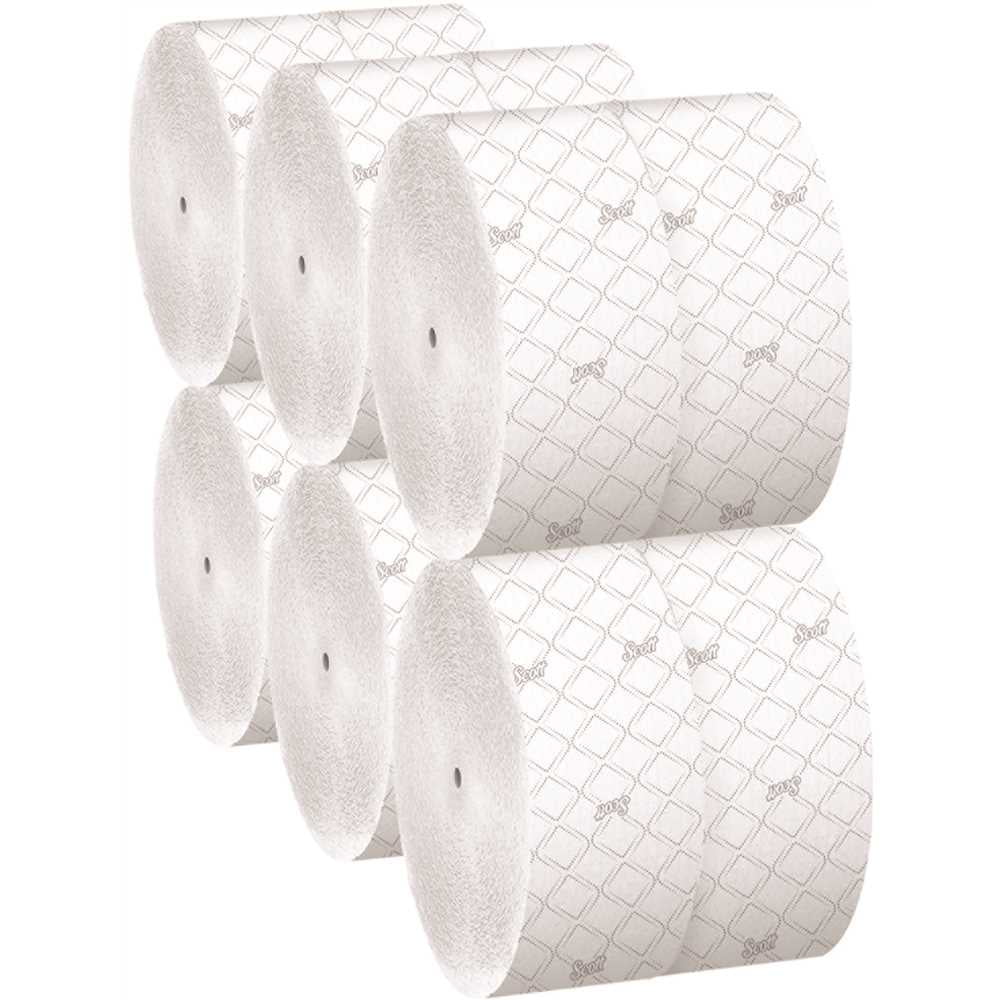 SCOTT 07006 2-Ply White Jumbo Roll Junior Coreless Toilet Paper (, 1,150 ft./Roll) - pack of 12