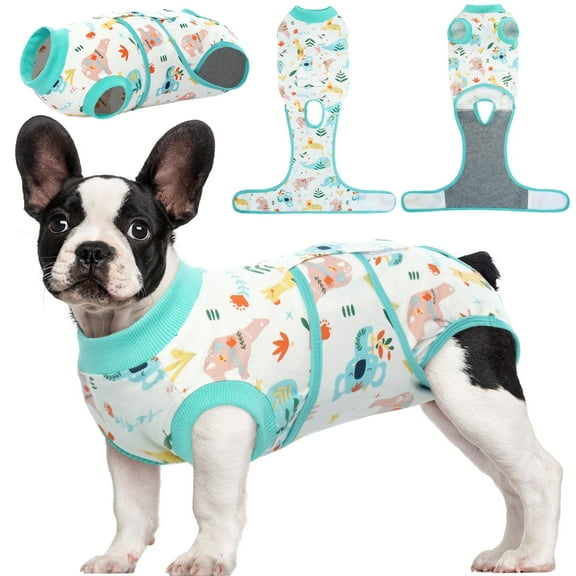 Kuoser Recovery Suit for Dogs Cats Dog Onesie after Surgery, Animal, M