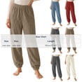 thumbnail image 4 of YABCSAZ Sherpa Pajama Pants for Women Soft Elastic Wasit Fluffy Pj Pants Soft Warm Comfy Winter Indoor Lounge Joggers Fleece Lined Sleepwear Bottoms, 4 of 10