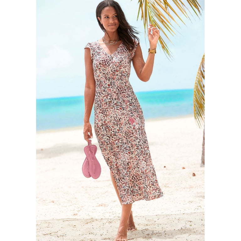 lascana beach dress Women's Side Slit Maxi Size:XXL - US 12