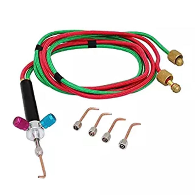 Aqestyerly Jewelers Mini Welding Torch Kit Gas Torch With 5 Nozzles Hose For Jewelry Soldering Welding HWRETIE