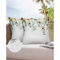 thumbnail image 6 of Pack of 2 Outdoor Pillow Covers, Country Style Farmhouse Yellow Sunflower and Eucalyptus Waterproof Square Throw Pillowcase Cushion Decorative Pillow Covers for Couch Patio Tent, 16x16 in, 6 of 6