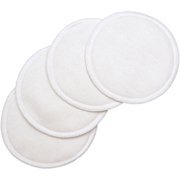 NuAngel White Cotton Washable Nursing Pads - 4 count
