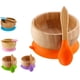 thumbnail image 1 of Plato de bambú para bebé con ventosa antideslizante que incluye plato con ventosa para bebé, plato de alimentación con ventosa estable, cuchara para bebé a juego, juego de vajilla para bebé de alta ca JFHHH pequeña, 1 of 5